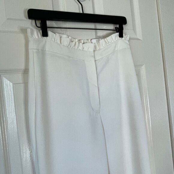 Express Wide Leg Super High Rise Ruffle Trim Waist Dress Pants Size 6S - Picture 11 of 12